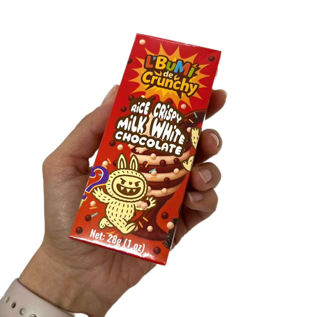 Vezir Lbumi de Crunchy Collectible Mystery Chocolate - White & Rice Crispy - 28g - Aladdin Business