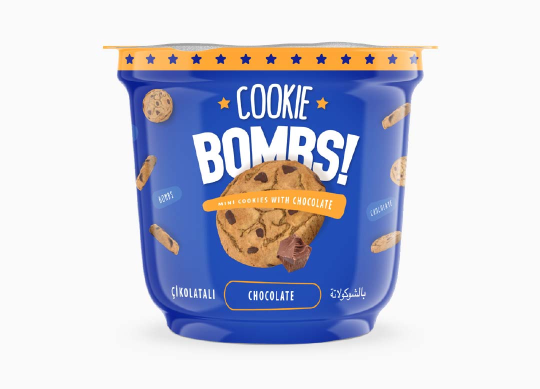 Wholesale Cookie Bombs - Bitter Chocolate Mini Cookies - 1 Case - 18 Packs - Aladdin Business