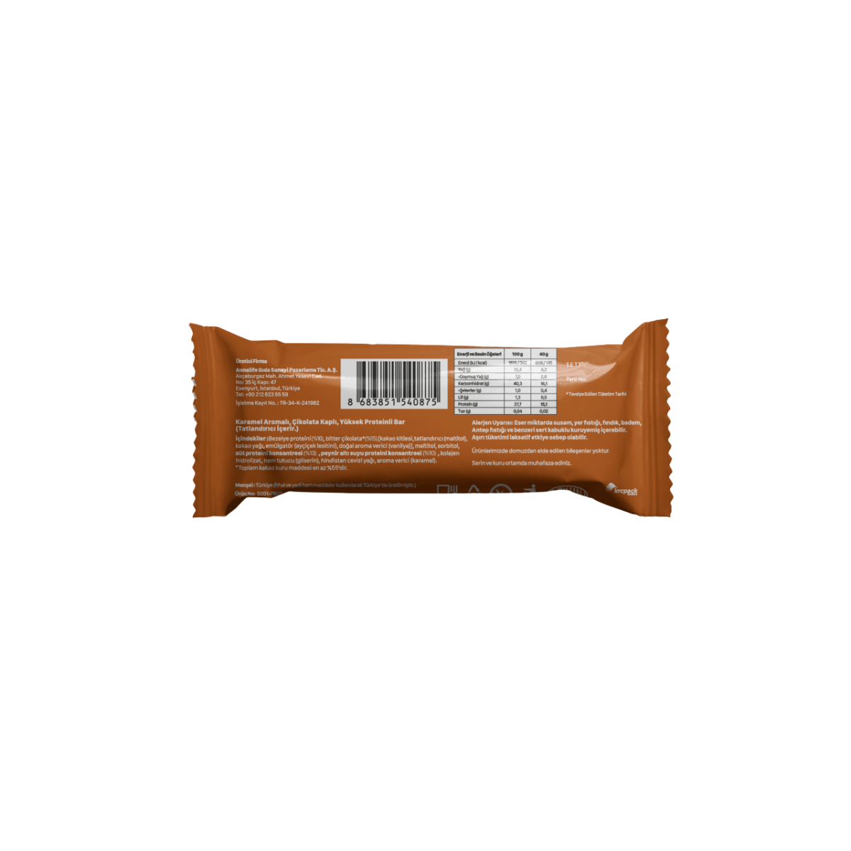 Wholesale High Protein Bar - Caramel Flavour - 1 Case - 72 Packs - Aladdin Business