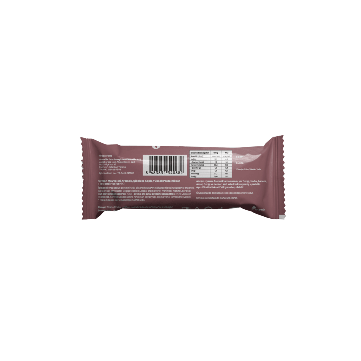 Wholesale High Protein Bar - Forest Berries Flavour - 1 Case - 72 Packs - Aladdin Business