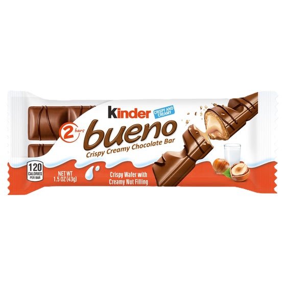 Wholesale Kinder Bueno Milk Chocolate Creamy Hazelnut Bars (20 ct Display Box) - Aladdin Business