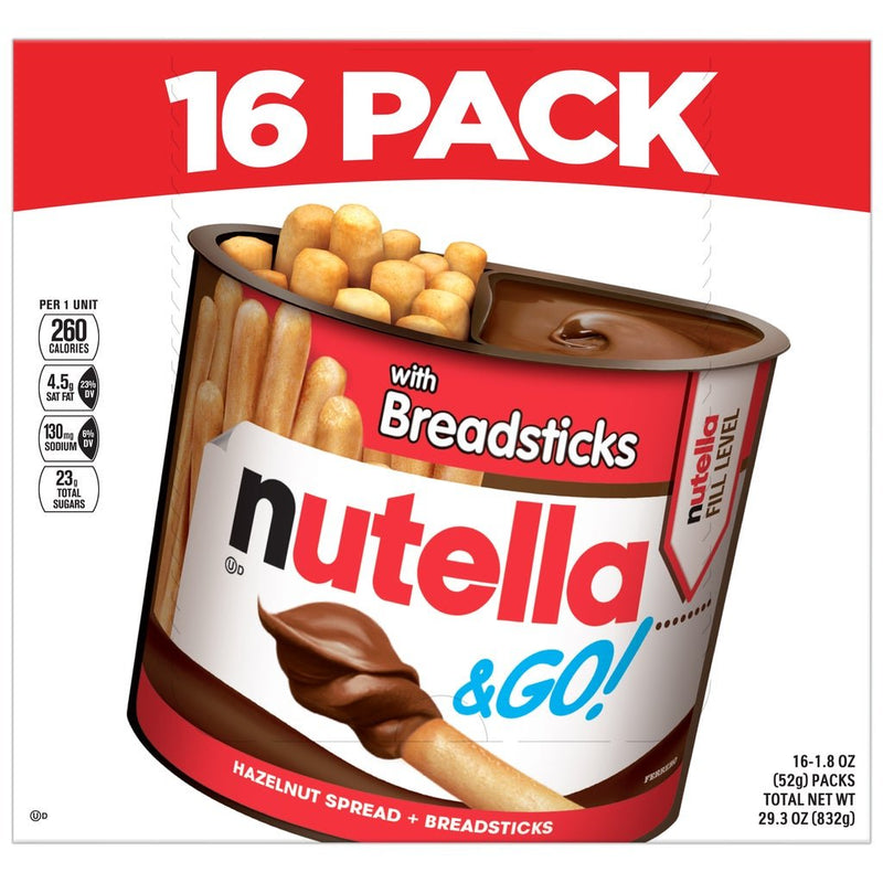 Wholesale Nutella & Go Hazelnut Spread with Breadsticks (16 ct Case) - Aladdin Business