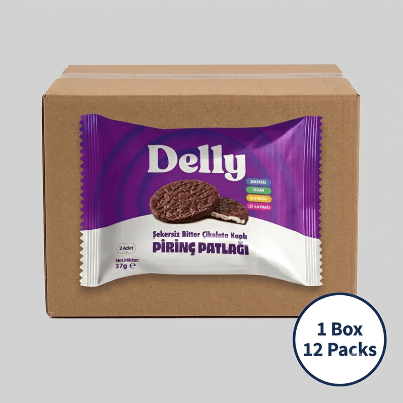 Wholesale Sugar-Free Dark Chocolate Covered Rice Cakes - 1 Case - 12 Packs - Aladdin Business