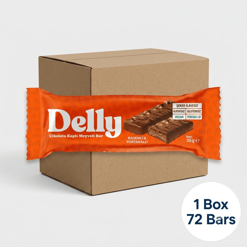 Wholesale Vegan Chocolate Covered Fruit Bar - Almond & Orange - 1 Case - 72 Bars - Aladdin Business