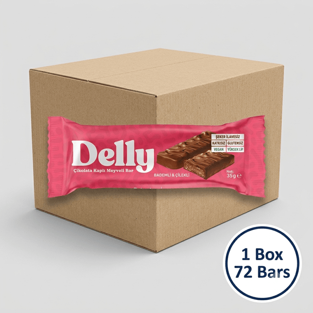 Wholesale Vegan Chocolate Covered Fruit Bar - Almond & Strawberry - 1 Case - 72 Bars - Aladdin Business