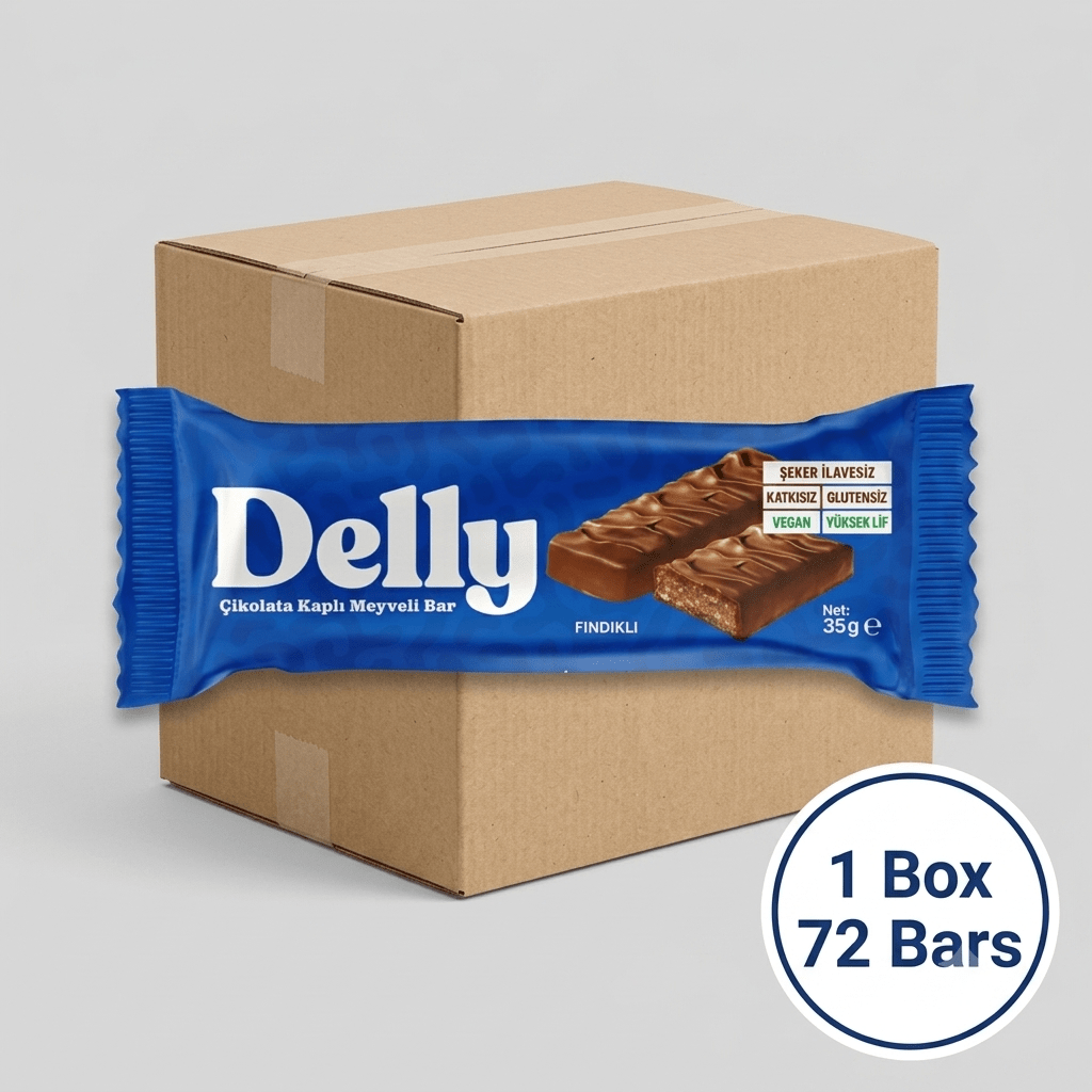 Wholesale Vegan Chocolate Covered Fruit Bar - Hazelnut - 1 Case - 72 Bars - Aladdin Business