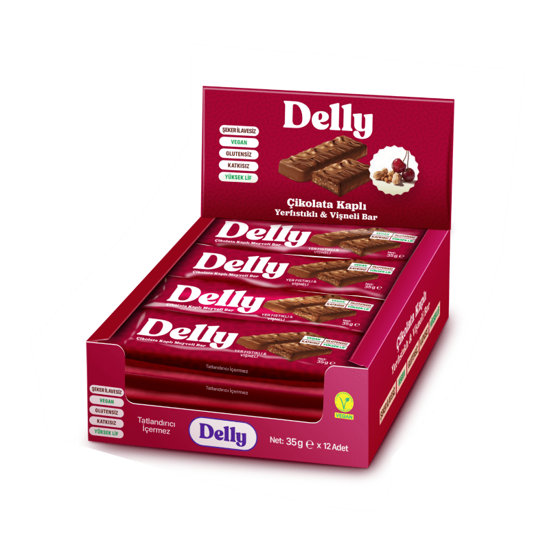 Wholesale Vegan Chocolate Covered Fruit Bar - Peanut & Sourcherry - 1 Case - 72 Packs - Aladdin Business